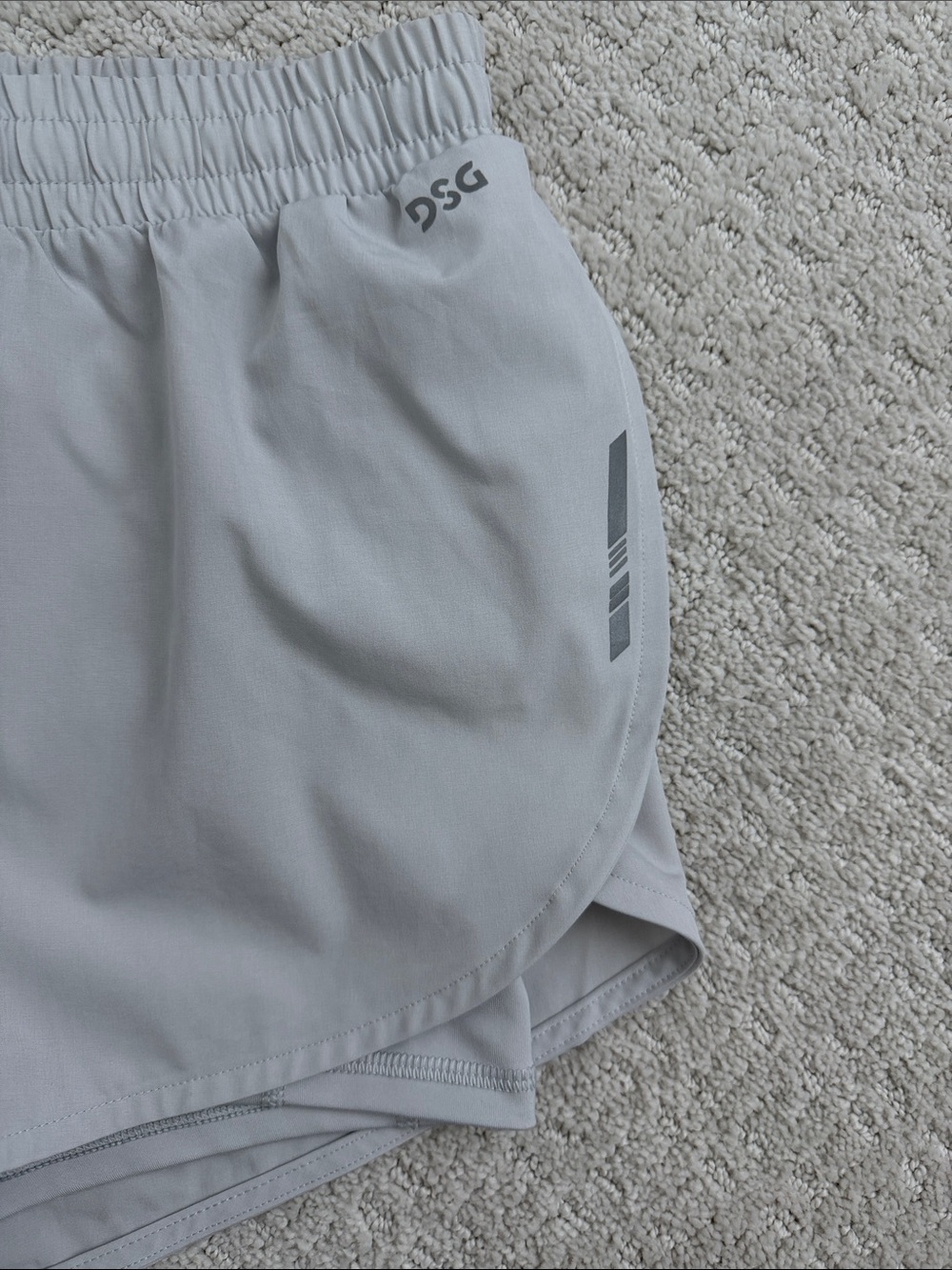 DSG Light Gray Women's Athletic Running Shorts - Picture 2 of 5